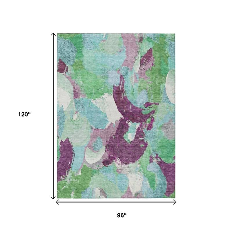 HomeRoots Abstract Transitional Rectangle Outdoor Rug