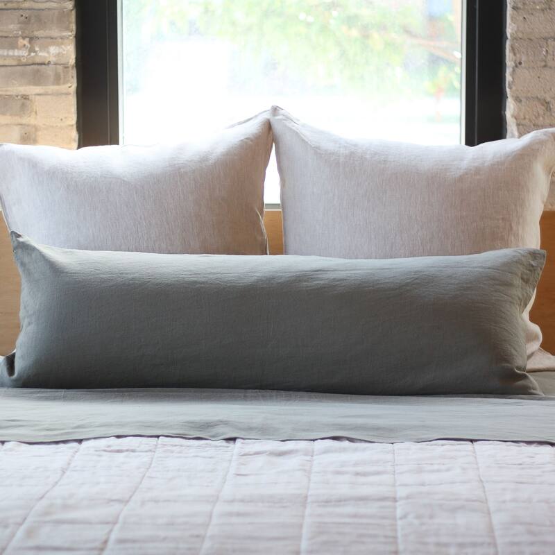 100% French Linen 16" x 44" Lumbar Sham by BOKSER HOME