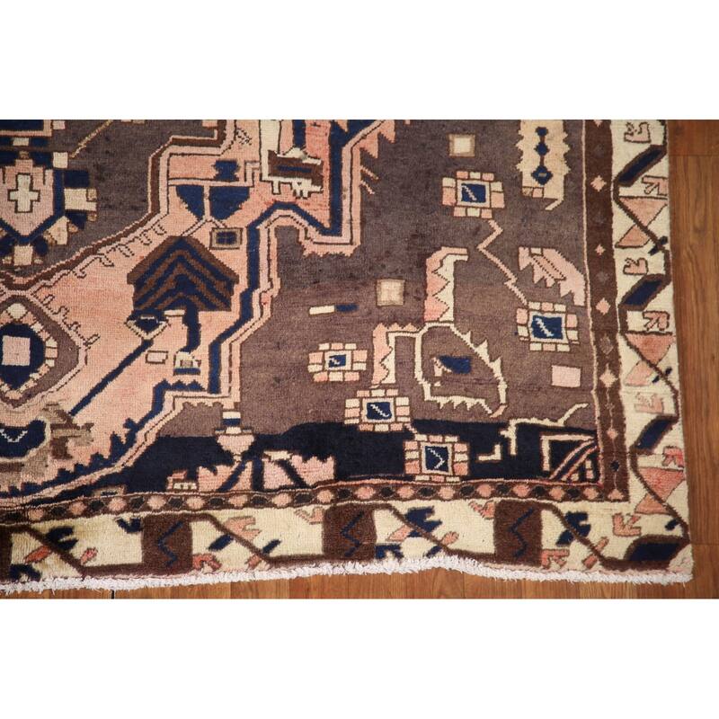 Hand Knotted Oriental 100% Wool Carpet Traditional Tribal Coral Bakhtiari Area Rug - 10' 6'' X 6' 6''