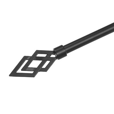 16/19Mm Metal Drape Pole Set (Norman - Black) (66-120)