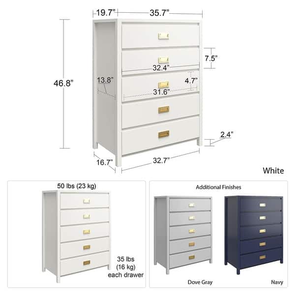 Little Seeds Monarch Hill Haven 5 Drawer Kids' Dresser