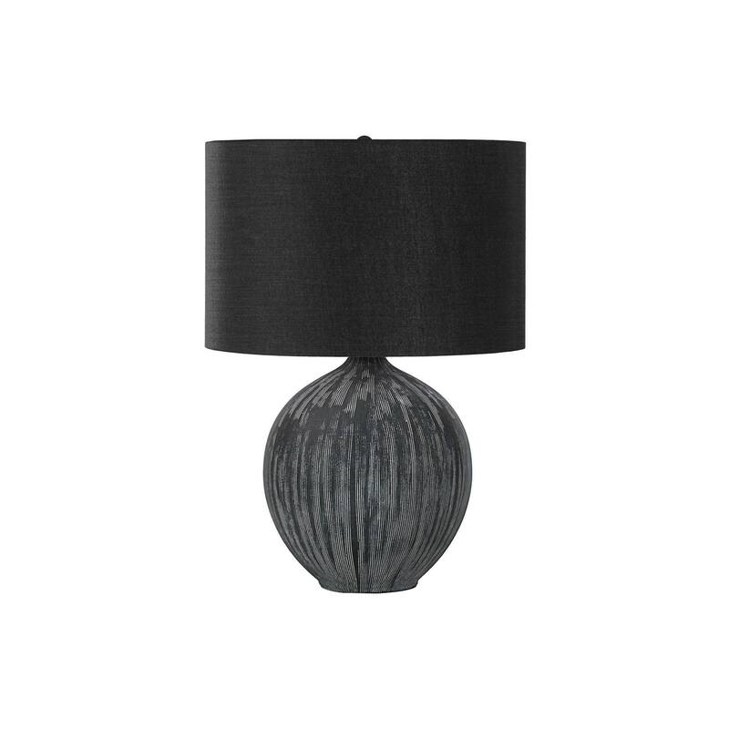 Lighting, 23"h, Table Lamp, Black Ceramic, Black Shade, Contemporary