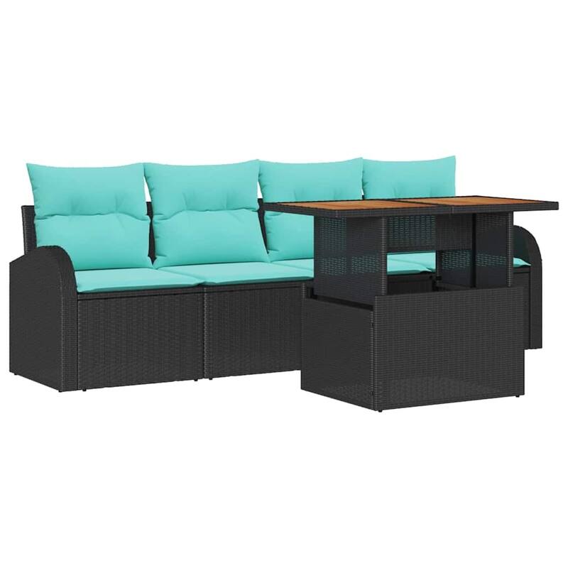 vidaXL 5 Piece Garden Sofa Set with Cushions - 92.1×24.4×27.2