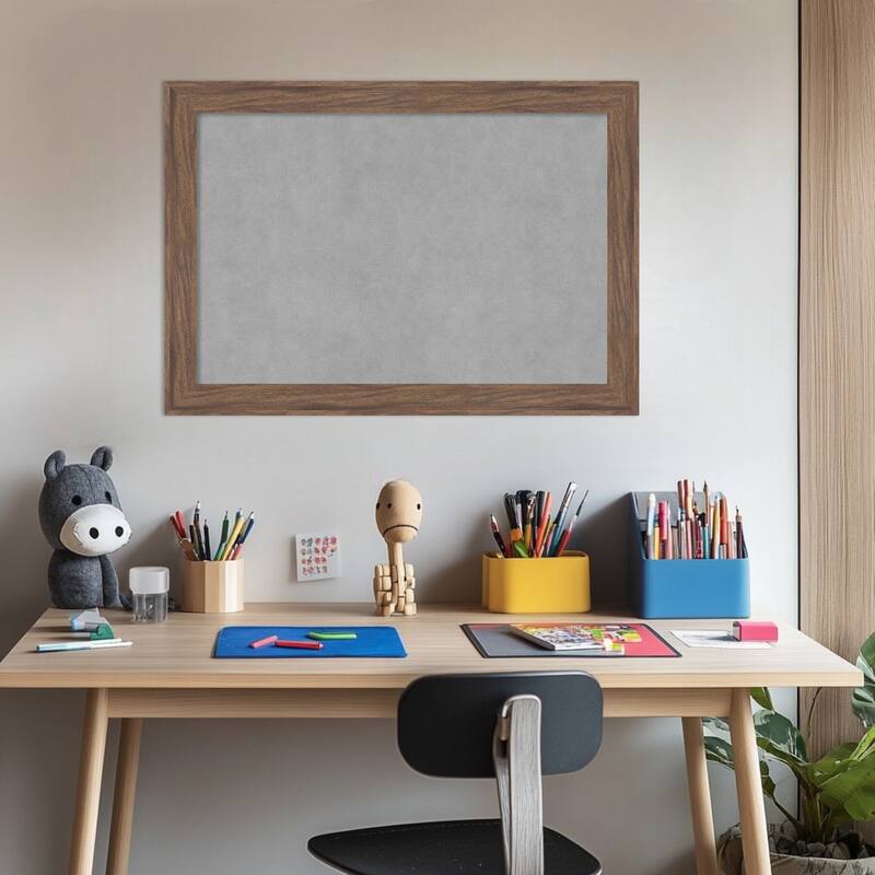 Amanti Art Pia Medium Brown Narrow Framed