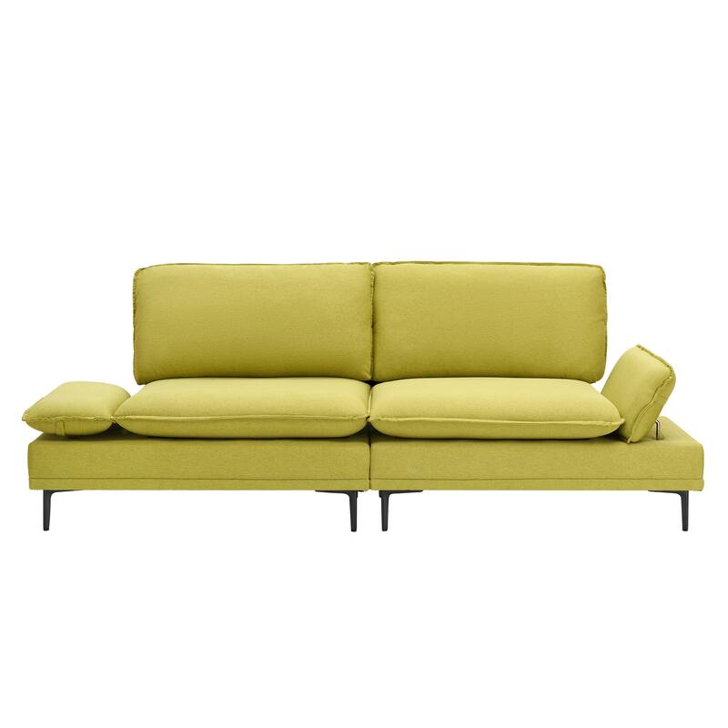 89-inch Polyester Blend Green Sofa for Apartments, Living Rooms and Offices