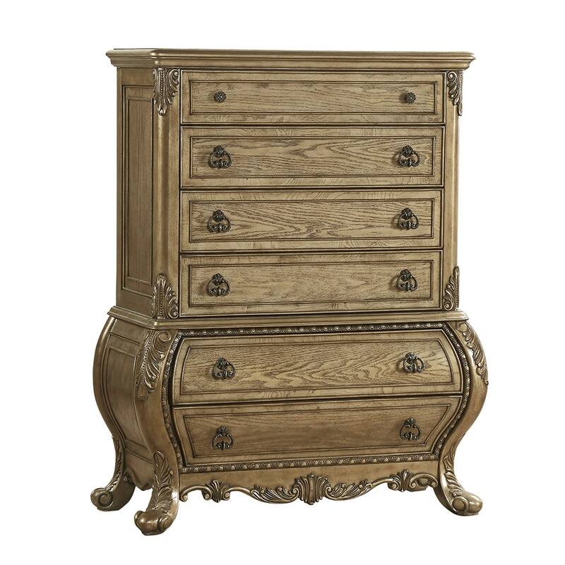 Versaille Vintage Oak 6-Drawer Dresser