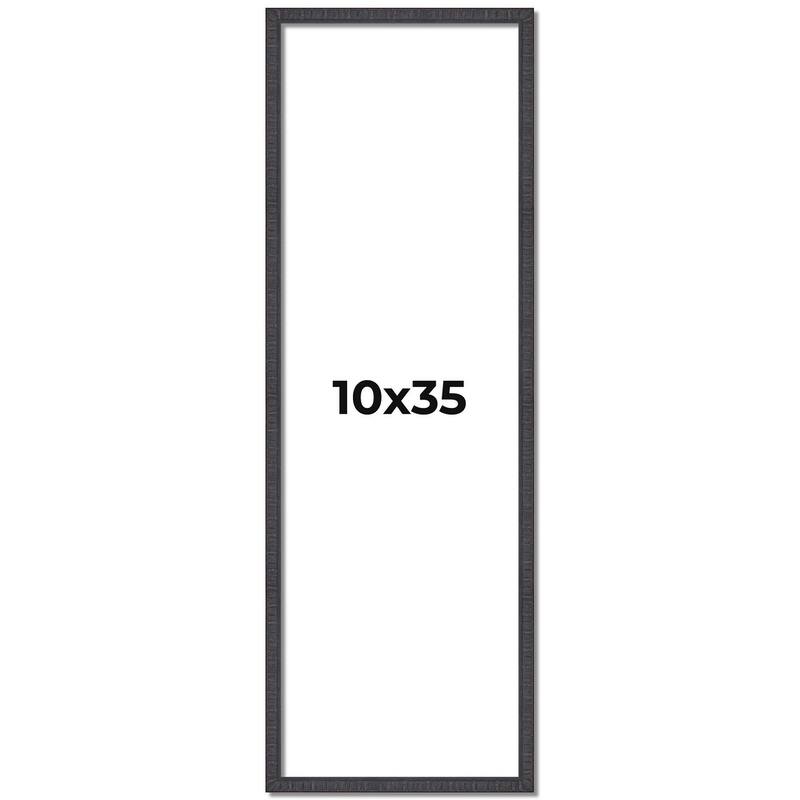 10x35 Frame Brown Solid Wood Picture Frame - Complete Modern Photo
