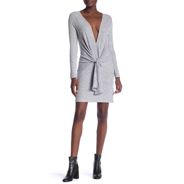 tie front sweater dress