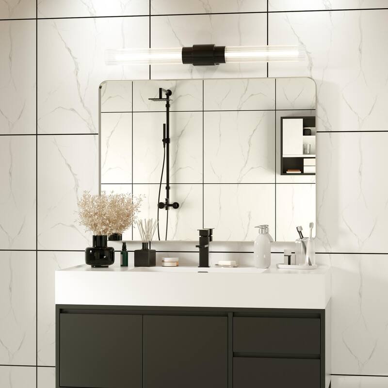 Rectangle Bathroom Mirror for Vanity Wall Mounted Vertical Horizontal Makeup Mirror