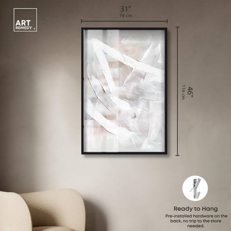 Thick White Texture I Shadowbox by Art Remedy