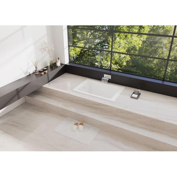Comfortflo 60 In. Rectangular Drop-in Whirlpool Bathtub In Biscuit W6048wm Biscuit