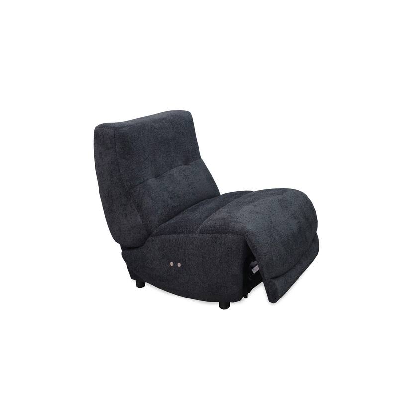 Divani Casa Basil Modern Dark Grey Fabric Small Electric Recliner Chair
