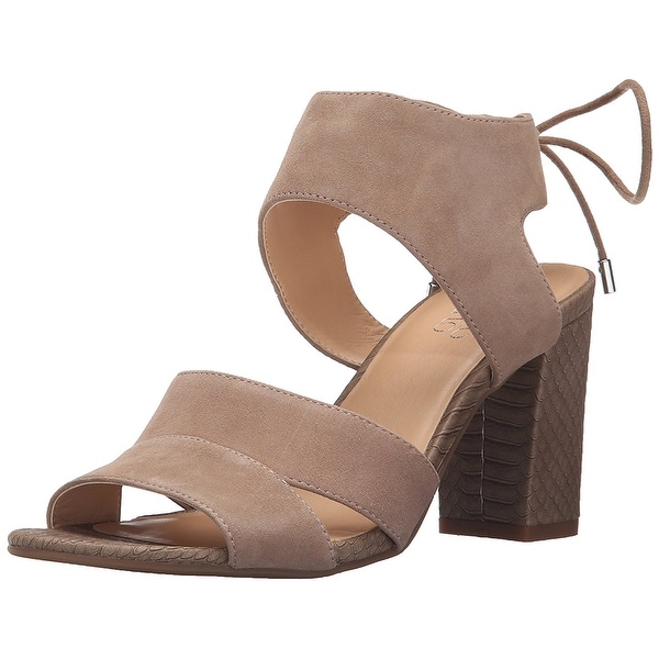Franco Sarto Womens Gem Leather Open Toe Casual Slide Sandals