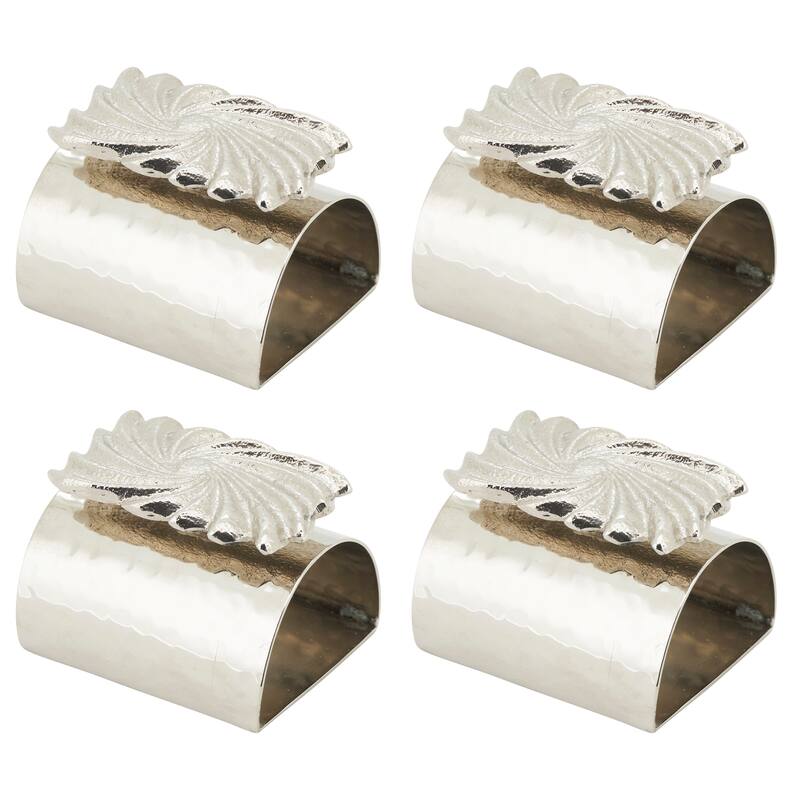 Spun Shine Hammered Napkin Ring (Set of 4)