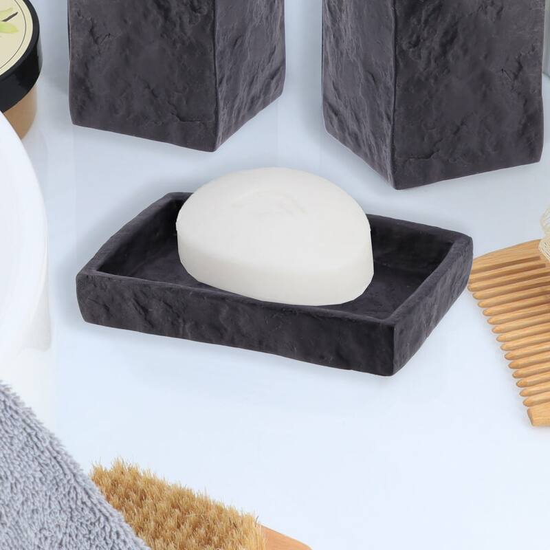 Collection Stone Effect Bath Accessory Set-4 pieces