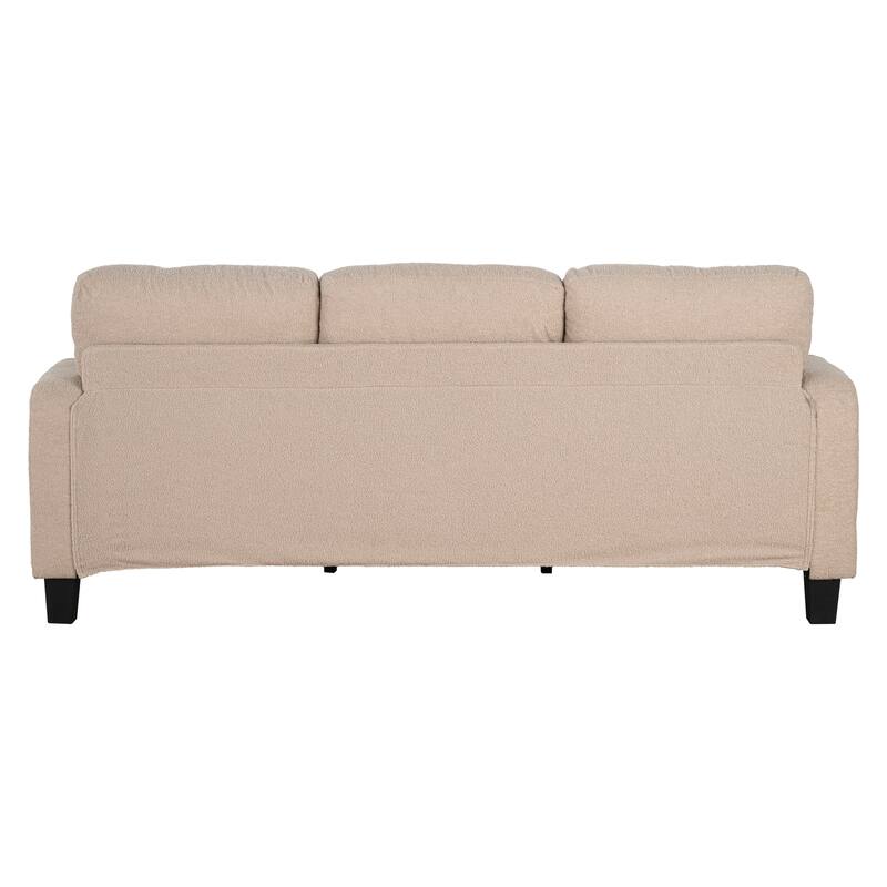 Furniture of America Xenia Modern Boucle Sofa with Cup Holders and USB Ports