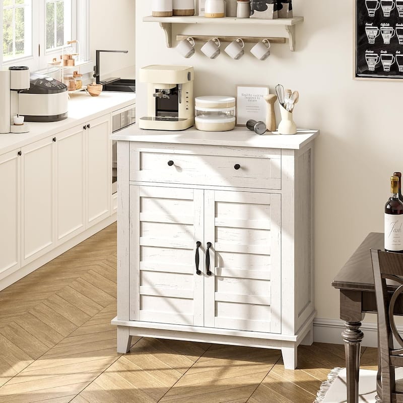 3-Tiers Adjustable Shelf Storage Cabinet, Multi-Functional Entryway