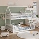 preview thumbnail 2 of 8, Costway Twin Over Full House Bunk Bed with Ladder & Guardrails - See Details