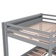 preview thumbnail 8 of 10, Gray Full Size Solid Wood Convertible Bunk Bed with Storage Staircase and Drawers