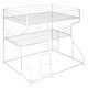 preview thumbnail 14 of 16, Full XL over Twin XL over Queen Size Triple Bunk Bed with Ladders, Black Metal Frame, Industrial Style