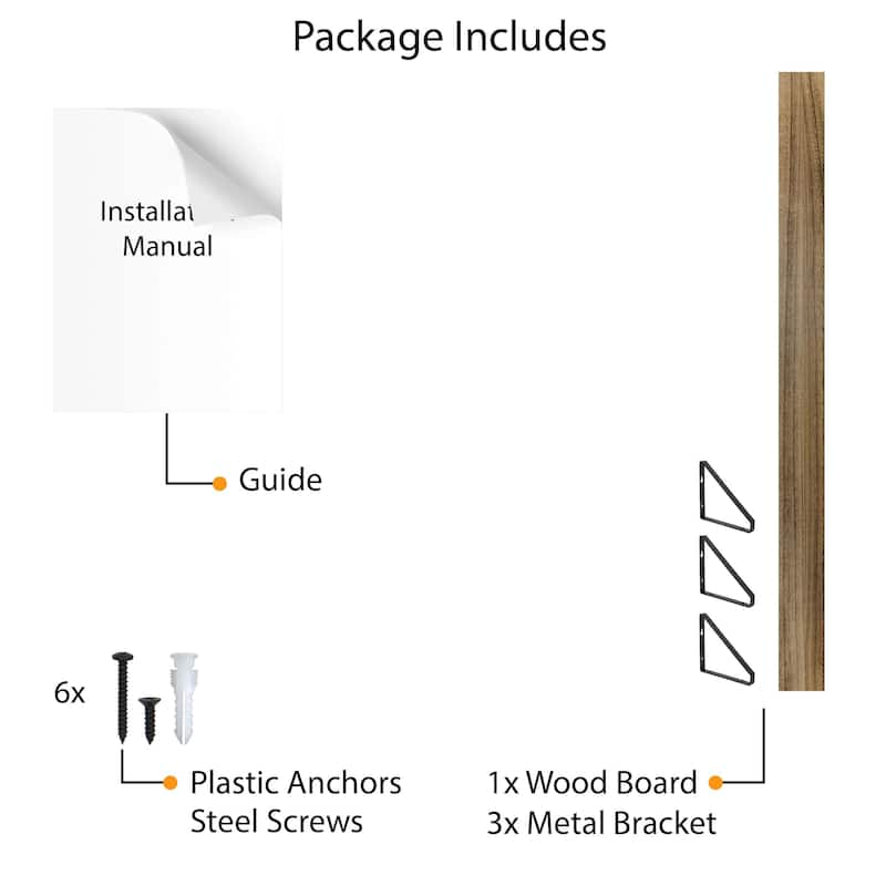 60 inch Large, Book Shelves for Living Room, Wooden Book Shelves, Shelf for Wall Decor, Burnt