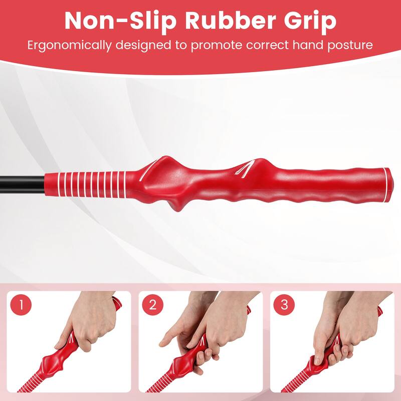 Gymax Golf Swing Trainer Click Stick Swing Training Aid for Speed