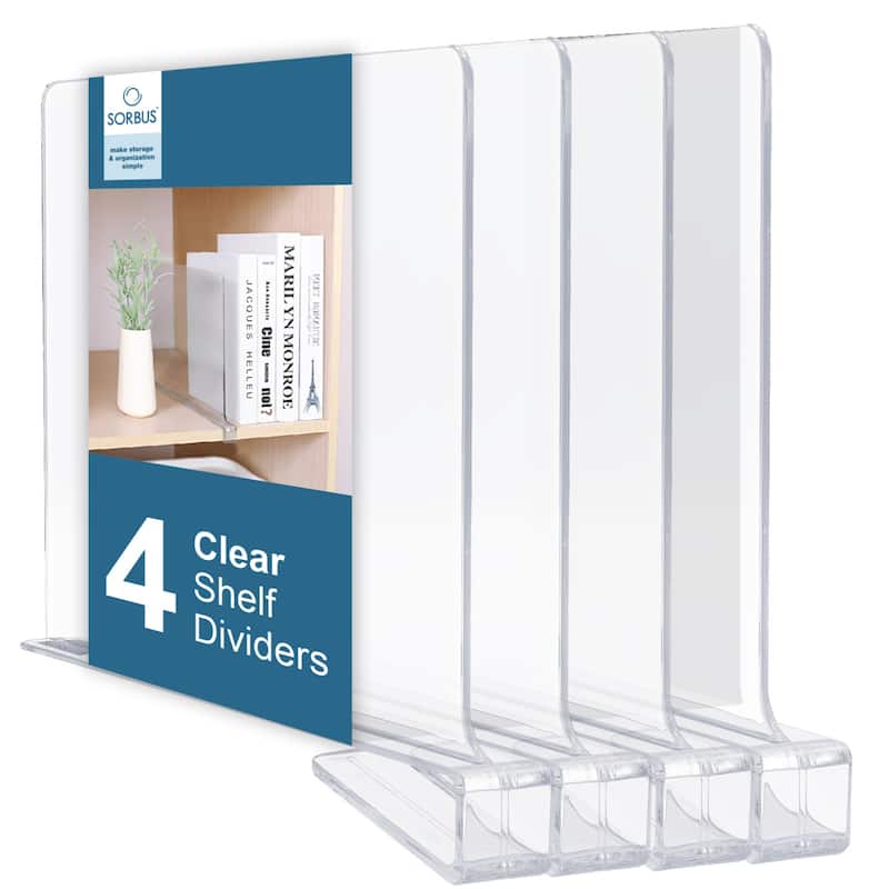 Acrylic Shelf Dividers for Shelves Great Organizer for Closets Bedroom