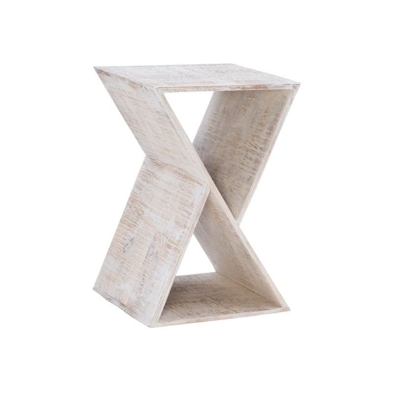 Tessier Triangle Side Table Natural - White