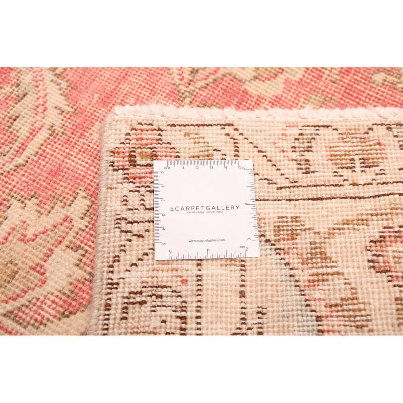 ECARPETGALLERY Hand-knotted Antalya Vintage Light Red Wool Rug - 7'4 x 10'7