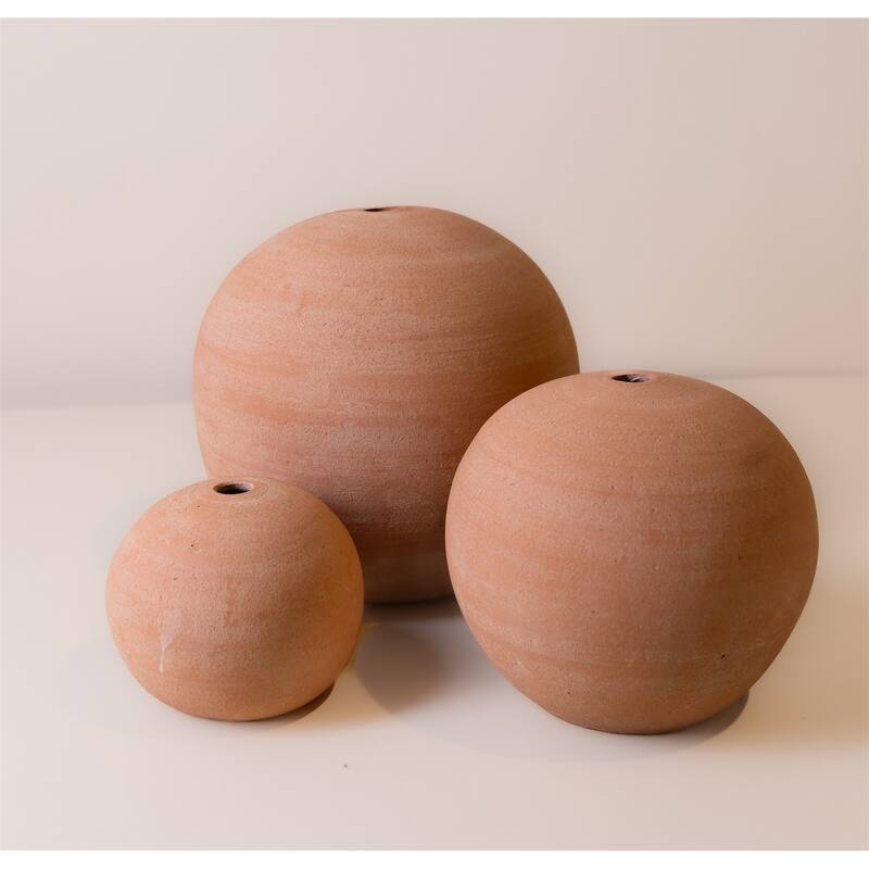 Lg Sphere White Wash 9"x9"x8.5" - White Wash - White Wash