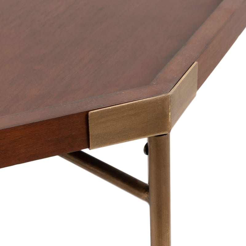 Kate and Laurel Occonor Octagon Wood Coffee Table