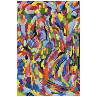 "Rules of the Rainbow I" Frameless Free Floating Tempered Glass Panel Graphic Wall Art