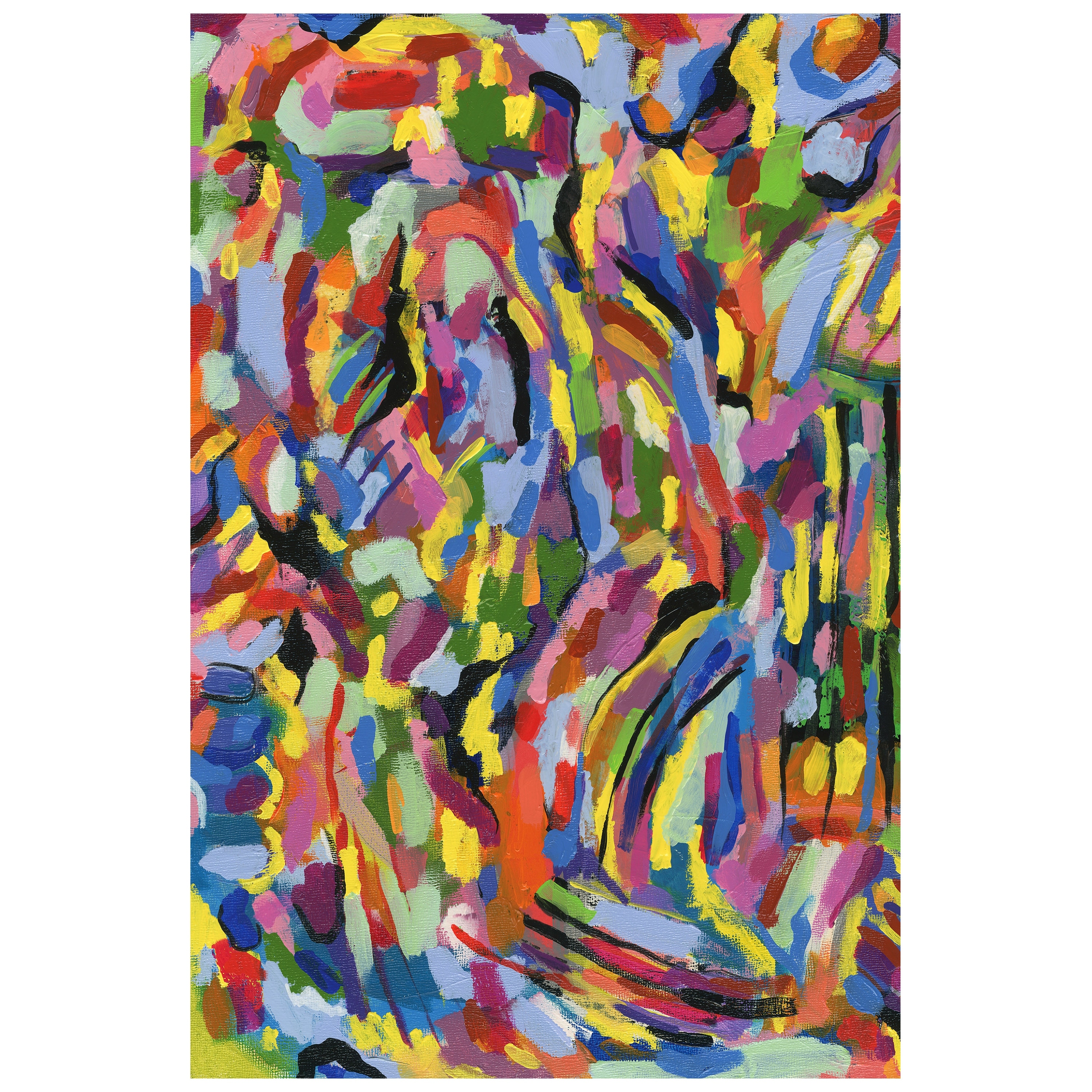"Rules of the Rainbow I" Frameless Free Floating Tempered Glass Panel Graphic Wall Art