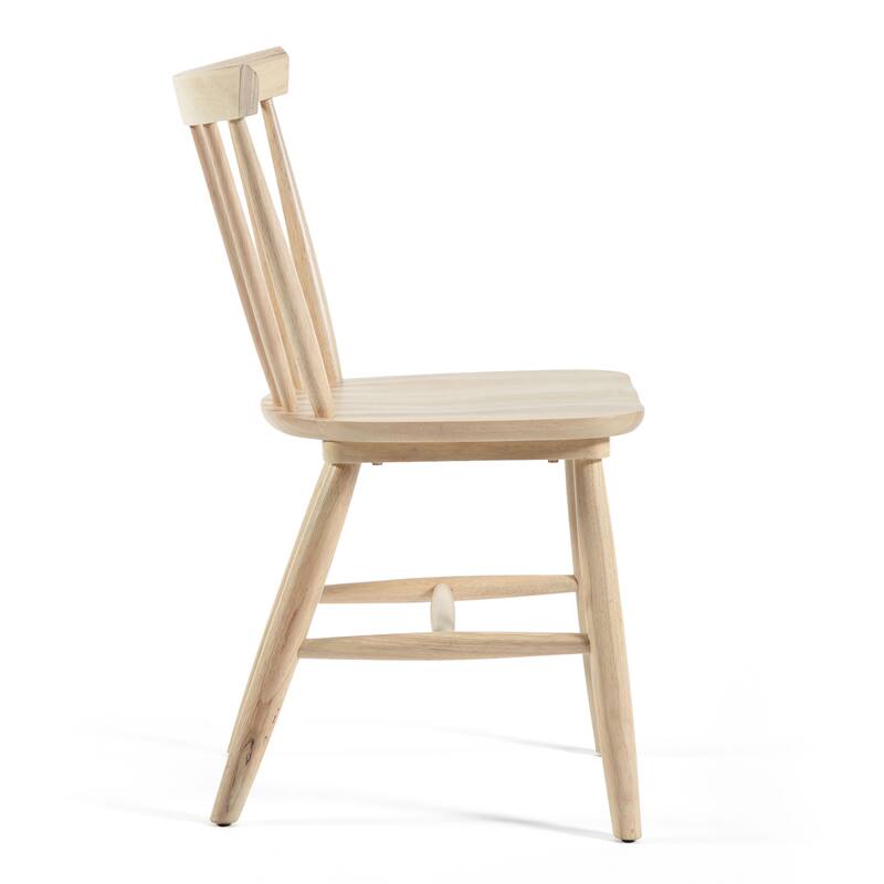 Furniture of America Zailen Mid-Century Modern 5-Piece White Oak Wood Extendable Dining Table Set