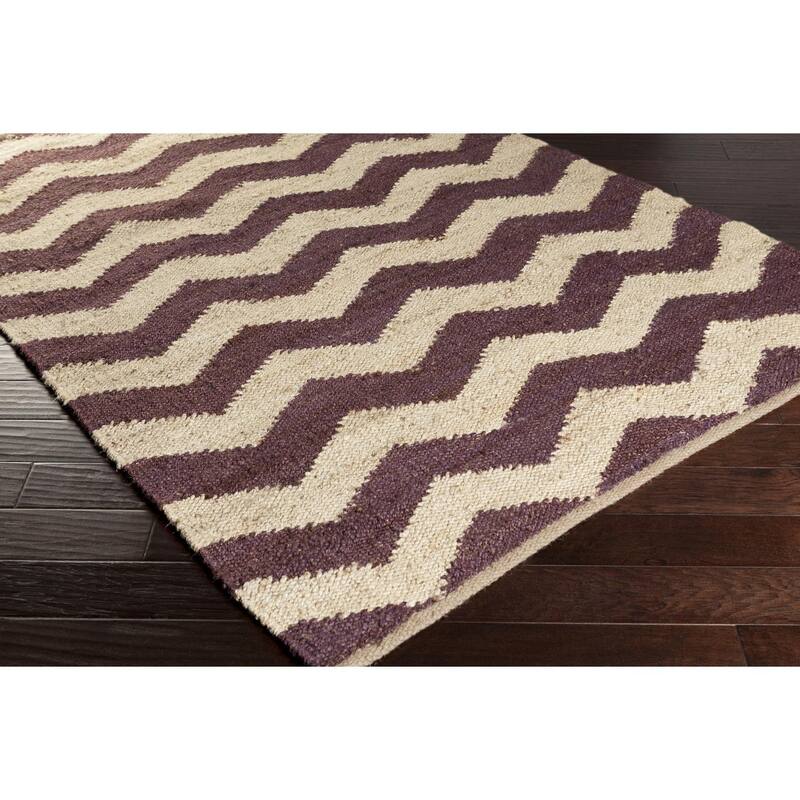 Hand-Woven Henry Natural Jute Chevron Rug