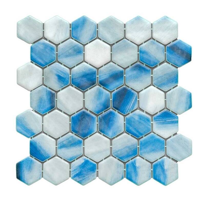 The Tile Life Eterna Hex 2x2 Glass Floor, Wall & Backsplash Tile