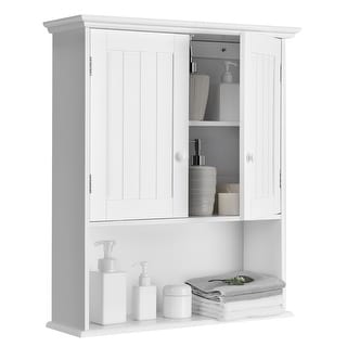 Costway Wall Mount Bathroom Cabinet Storage Organizer Medicine Cabinet - see details