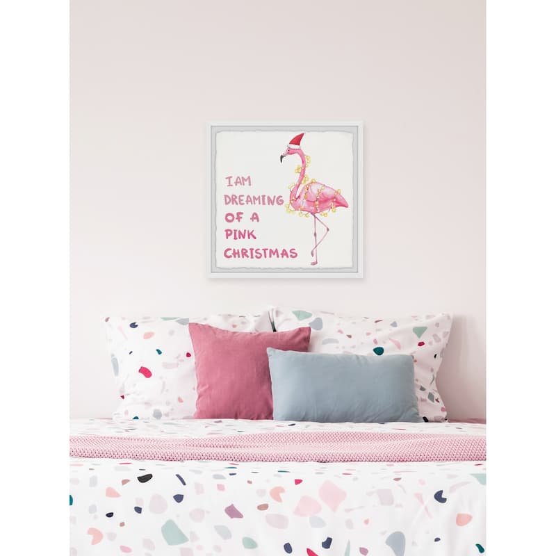 Dreaming Pink Christmas' Framed Painting Print