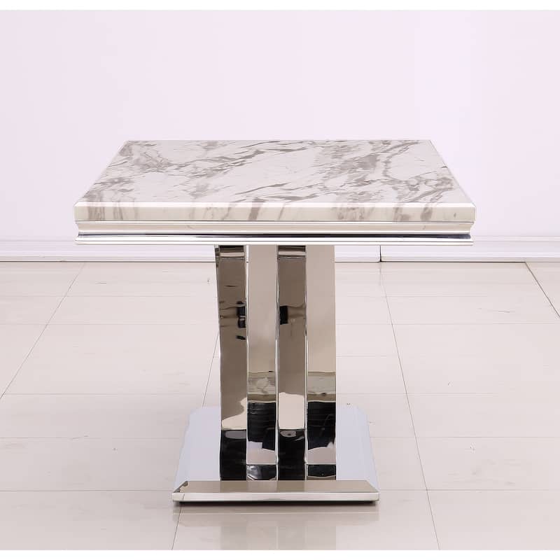 Black Dining Room Table with Polished Gold Metal Legs