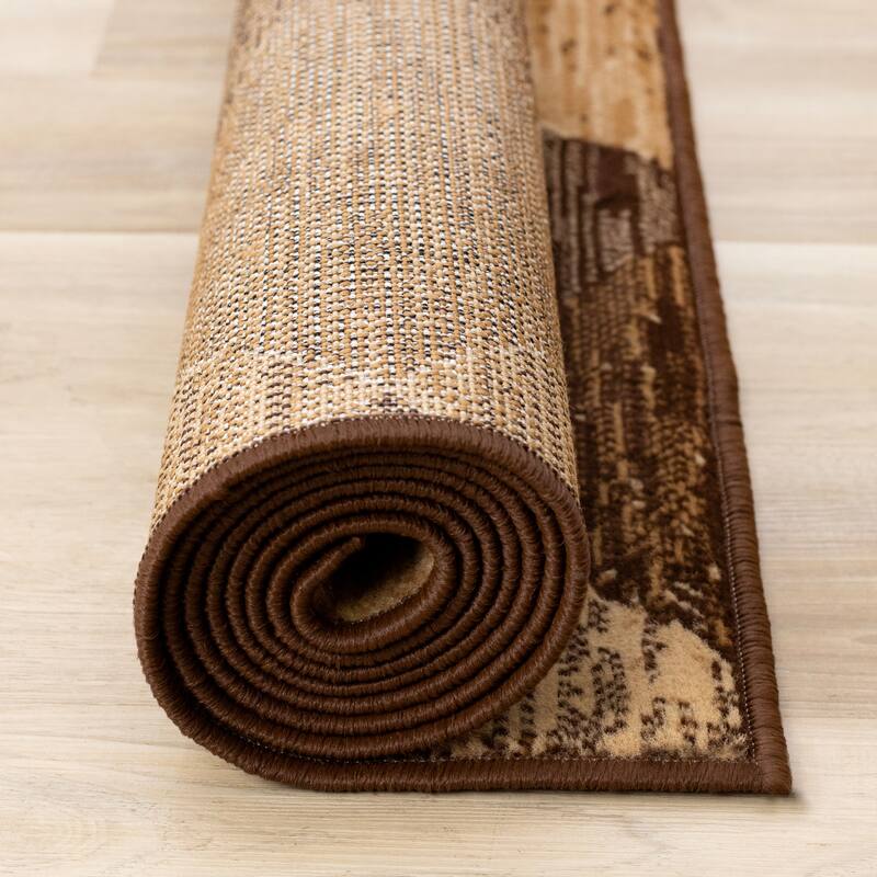 Florence Collection - Brown Beige Shaded Diamonds Indoor Area Rug