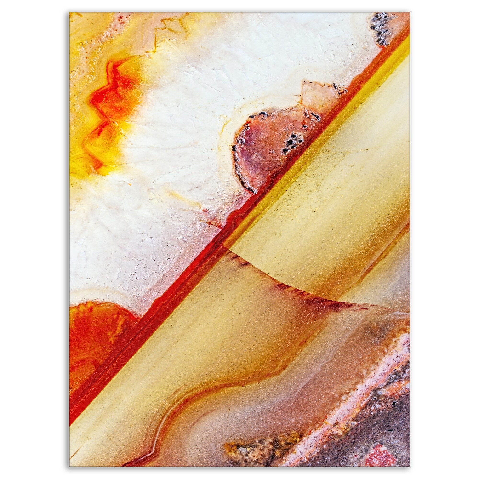 Designart "Montana Agate" Stone Photographic on Wrapped