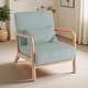 preview thumbnail 115 of 161, 25" W Mid Century Upholstered Wood Accent Chair with Pillow