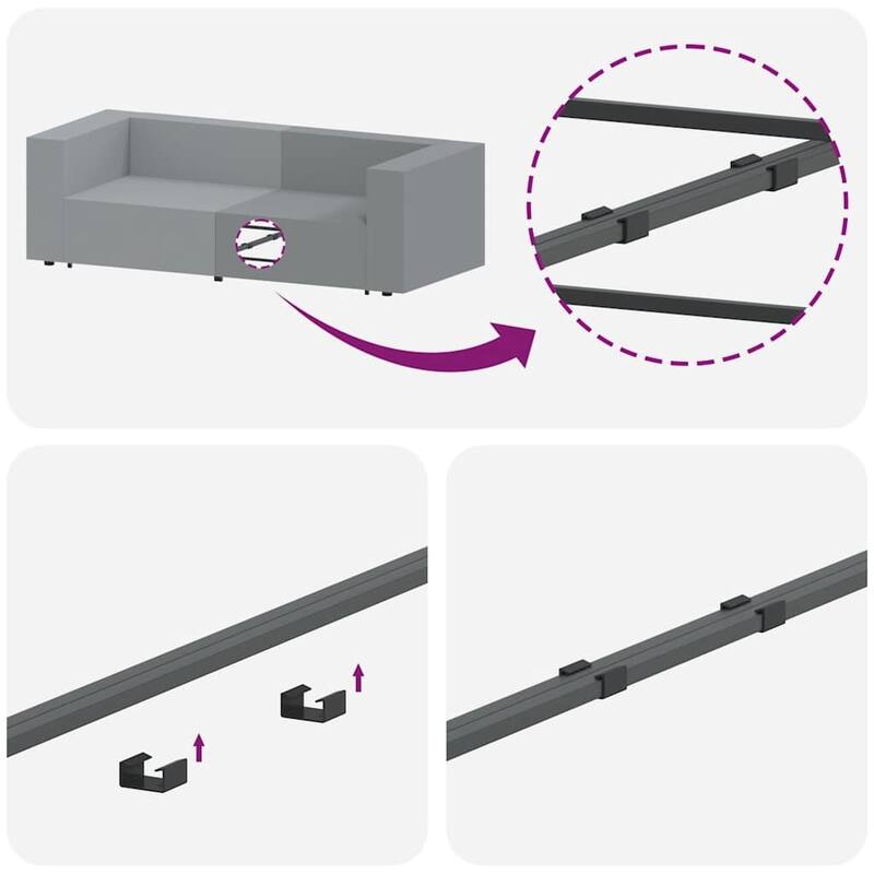 vidaXL Modular Sofa Armrest End Module with Cushions Dark Gray 39.4" - 44.1" x 41.3" x 25.2"