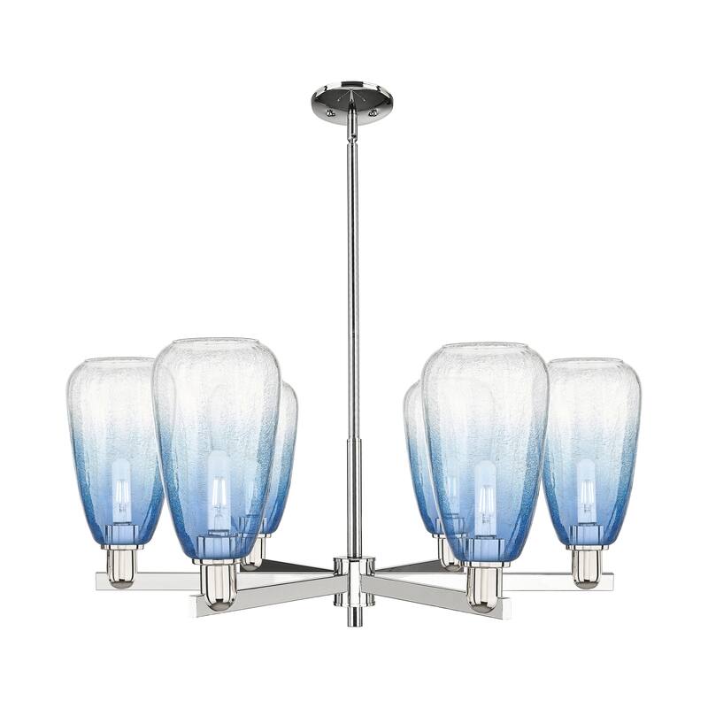 Innovations Lighting Downtown Urban - Brookhaven Almond - 6 Light 24" Stem Hung Chandelier