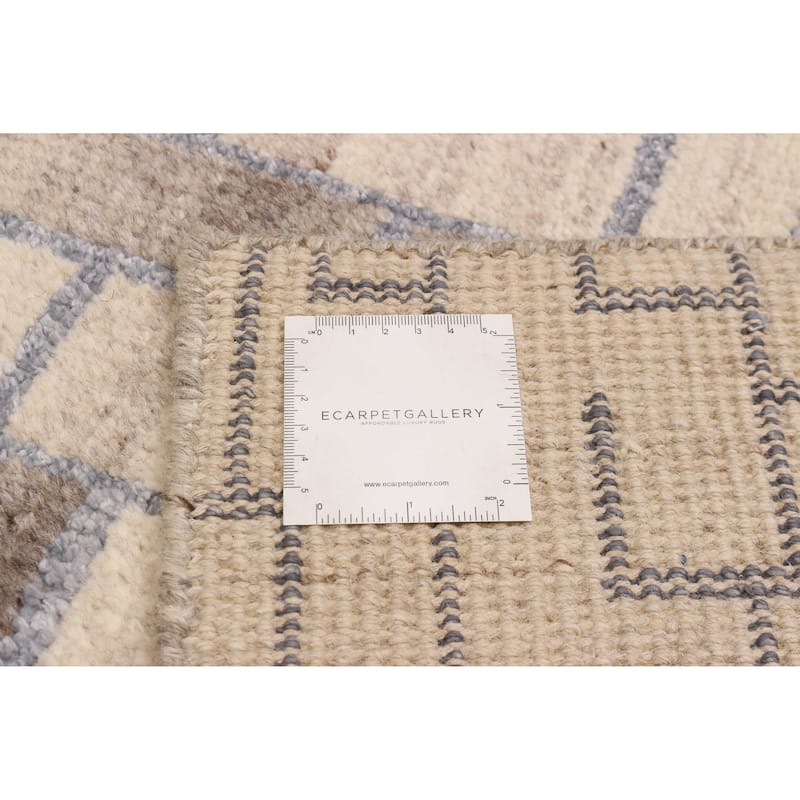 ECARPETGALLERY Hand-knotted Tangier Ivory Silk, Wool Rug - 5'2 x 7'7