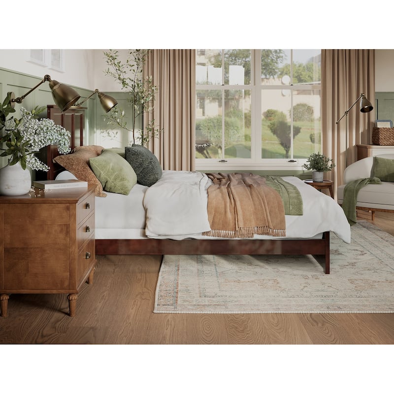 Madison Wood Low Profile Platform Bed with Matching Footboard