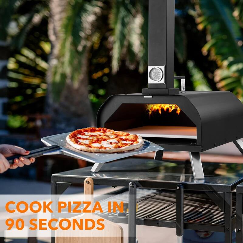 Outdoor 13" Stainless Steel Wood Fired Pizza Oven