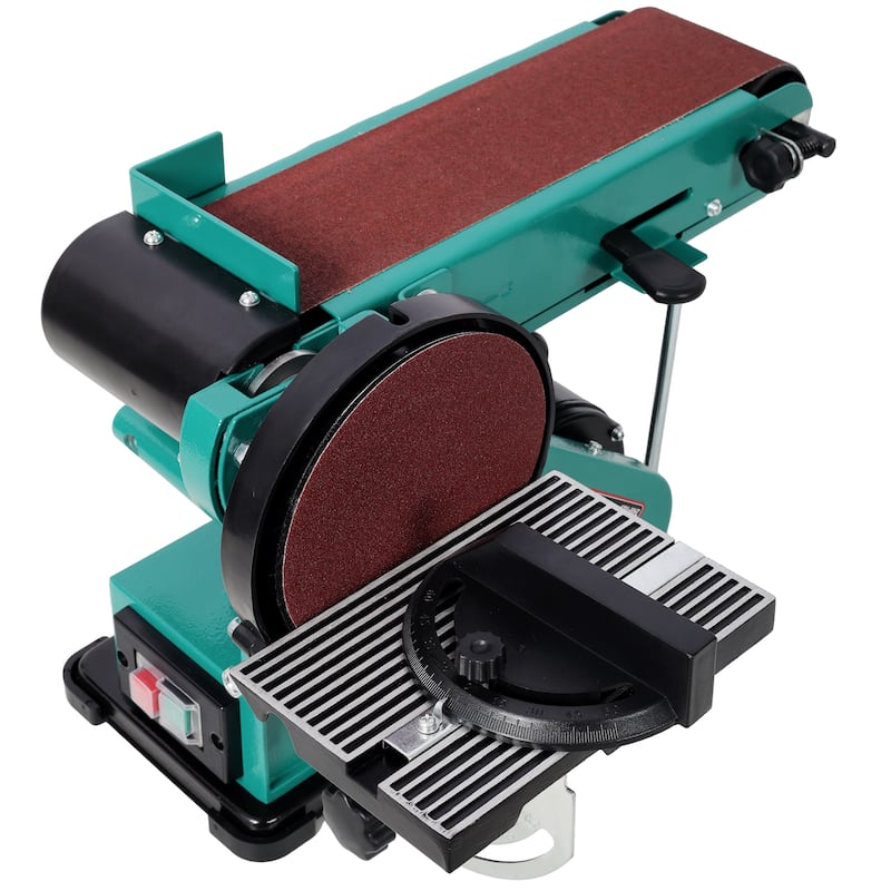 Anmytek 4" x 36" Belt Sander 6" Disc Polisher Grinder 120V UL Certified Green