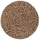 preview thumbnail 40 of 61, SAFAVIEH Handmade Soho Aloisa Roses N.Z. Wool Rug 6' Round - Brown/Ivory - Round