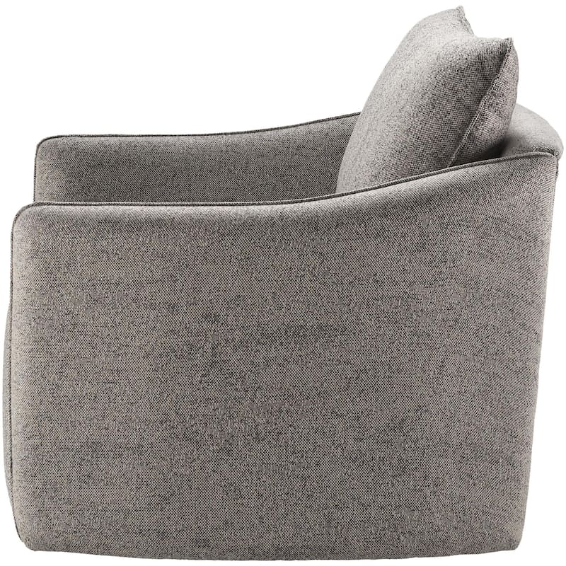 Stacie Modern Minimalist Grey Swivel Accent Chair